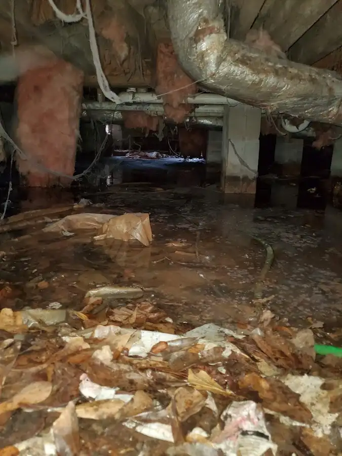 Crawl space flood assessment for Commercial Water Damage Restoration in Valley